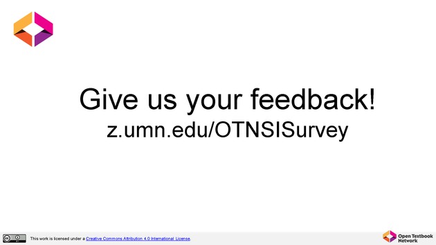 Open Textbook Network Summer Institute 2019 Slides - Friday - Page 57